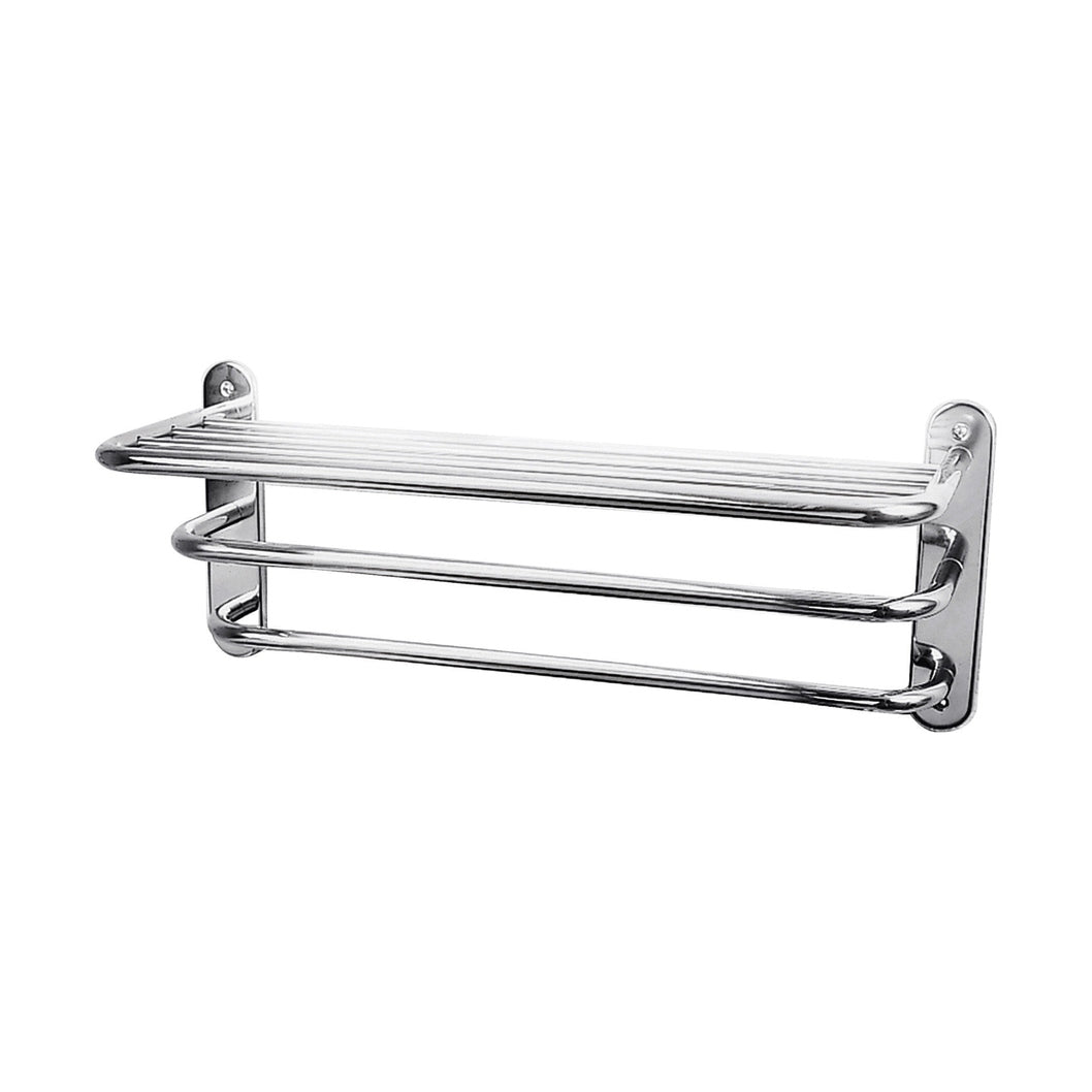 Hudson Reed Bath Wastes And Extras 3 Tier Towel Rack Trad Chrome Brass 260x612x247mm - JJ Building Materials