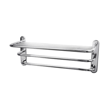 Hudson Reed Bath Wastes And Extras 3 Tier Towel Rack Trad Chrome Brass 260x612x247mm - JJ Building Materials