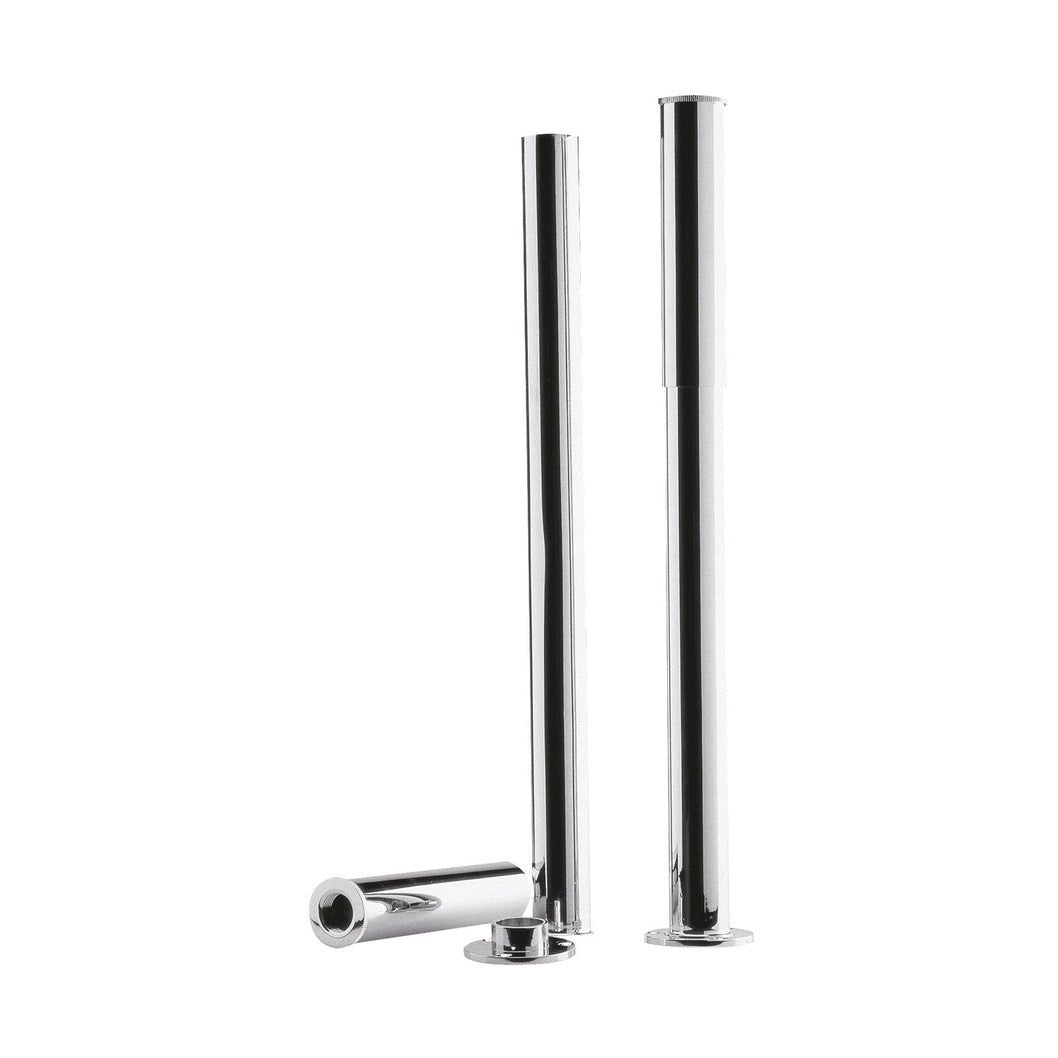 Hudson Reed Bath Wastes And Extras Bath Legs With Adjustable Shrouds Trad Chrome Brass 720x40x70mm - JJ Building Materials