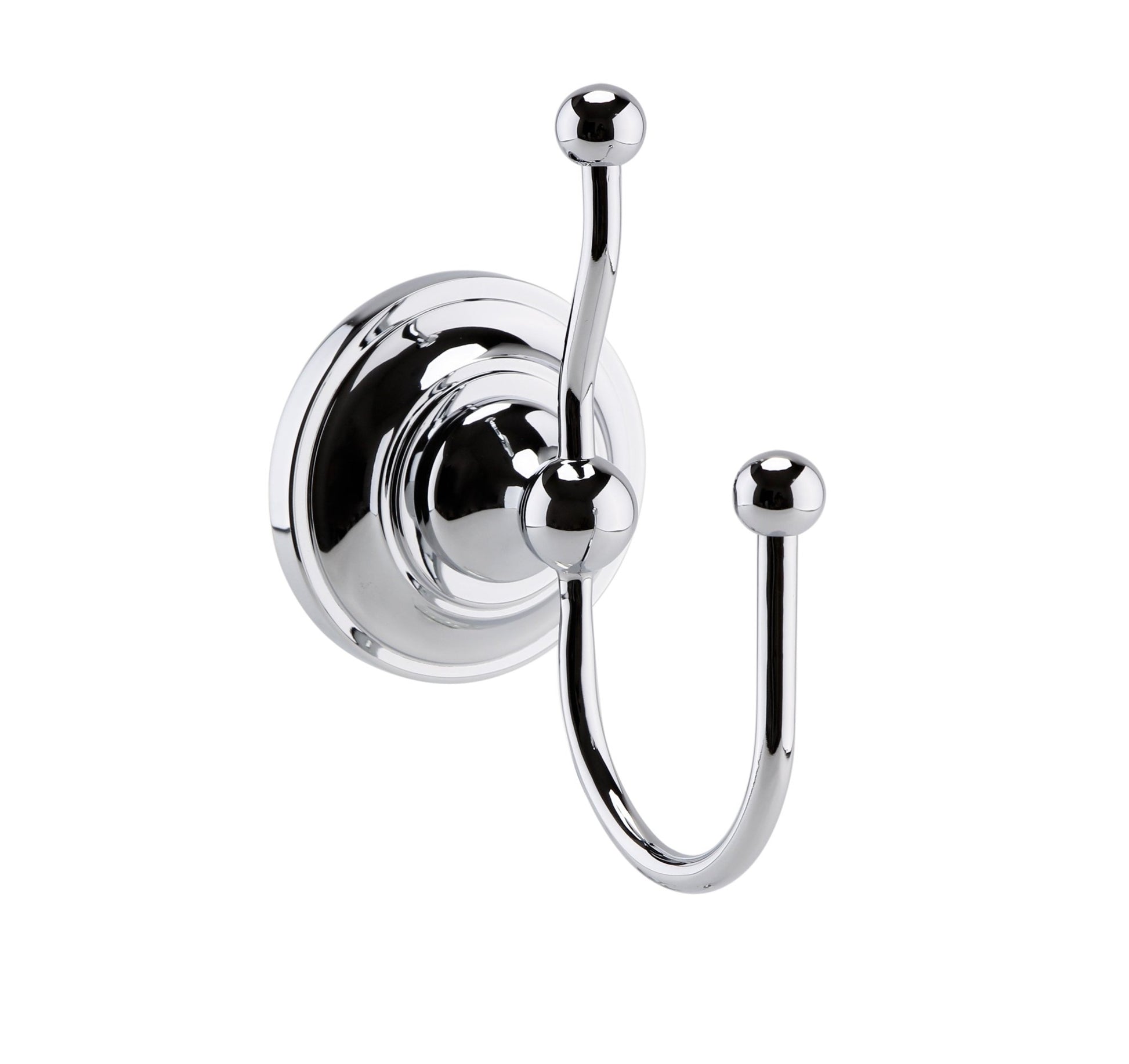 Hudson Reed Bath Wastes And Extras Double Robe Hook Trad Chrome Brass 113x54x100mm - JJ Building Materials