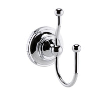 Hudson Reed Bath Wastes And Extras Double Robe Hook Trad Chrome Brass 113x54x100mm - JJ Building Materials