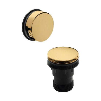 Hudson Reed Bath Wastes And Extras Push Button Bath Waste Contemp Brushed Brass Brass 70x70x100mm - JJ Building Materials