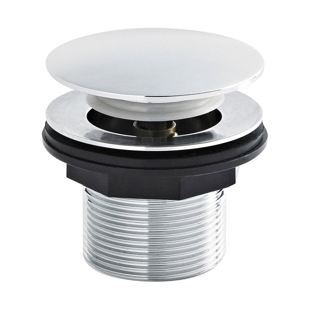 Hudson Reed Bath Wastes And Extras Push Button Bath Waste Contemp Chrome Brass 64x70x70mm - JJ Building Materials