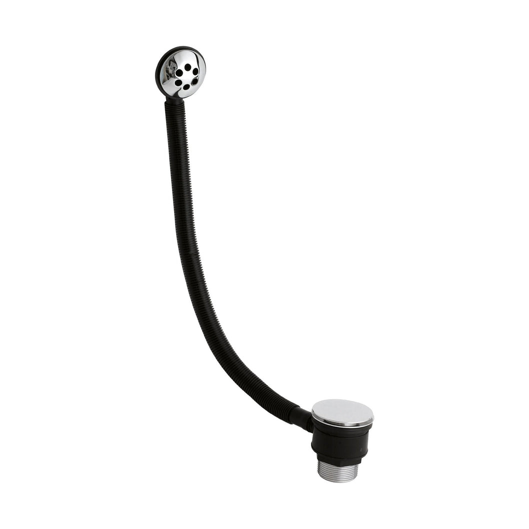 Hudson Reed Bath Wastes And Extras Push Button Bath Waste Contemp Chrome Brass Abs 80x70x70mm - JJ Building Materials