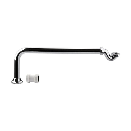 Hudson Reed Bath Wastes And Extras Shallow Seal Trap Trad Chrome Brass 245x40x600mm - JJ Building Materials