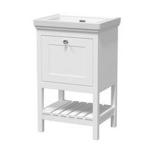 Hudson Reed Bexley 500mm Floor Standing Vanity & Basin 0th Trad Pure White MDF Vinyl Smooth Matt 865x531x406mm - JJ Building Materials