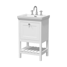 Hudson Reed Bexley 500mm Floor Standing Vanity & Basin 3th Trad Pure White MDF Vinyl Smooth Matt 865x531x406mm - JJ Building Materials