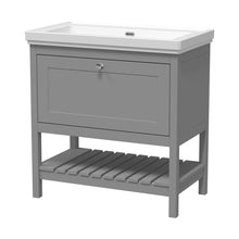 Hudson Reed Bexley 800mm Floor Standing Vanity & Basin 0th Trad Cool Grey MDF Vinyl Smooth Matt 865x830x470mm - JJ Building Materials