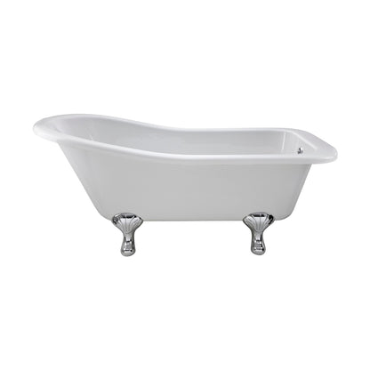 Hudson Reed Brockley Freestanding Bath - Corbel Leg Set (1700mm) Trad White Acrylic - JJ Building Materials