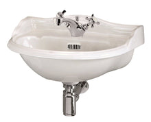 Hudson Reed Chancery 500mm Basin (1 Tap Hole) Trad White Vitreous China 250x500x400mm - JJ Building Materials