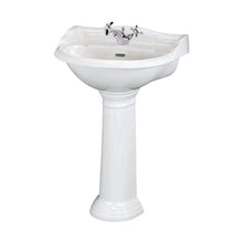 Hudson Reed Chancery 500mm Basin & Pedestal (1 Tap Hole) Trad White Vitreous China 855x500x400mm - JJ Building Materials