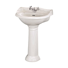 Hudson Reed Chancery 600mm Basin & Pedestal (1 Tap Hole) Trad White Vitreous China 935x600x500mm - JJ Building Materials