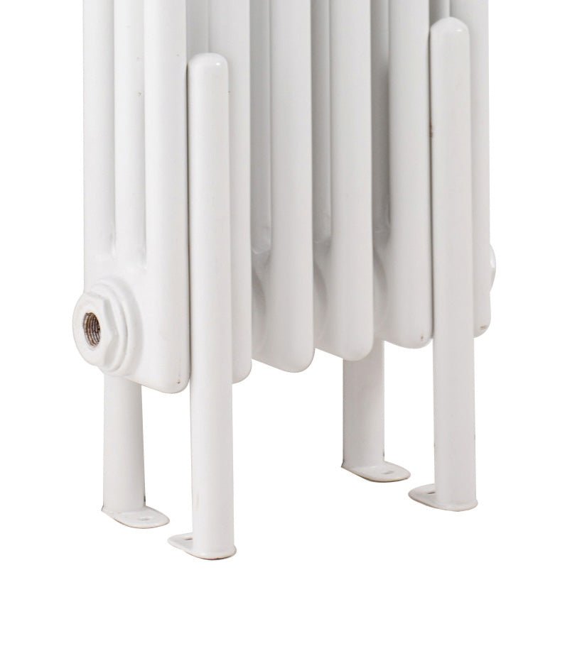 Hudson Reed Colosseum Floor Mounted Legs Trad Gloss White Steel 310x27x52mm - JJ Building Materials