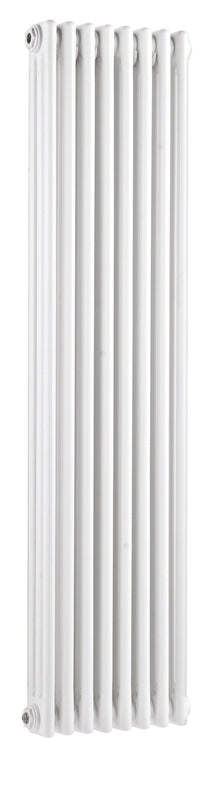 Hudson Reed Colosseum Triple Column Trad Radiator Contemp White Steel 1500x368x100mm - JJ Building Materials