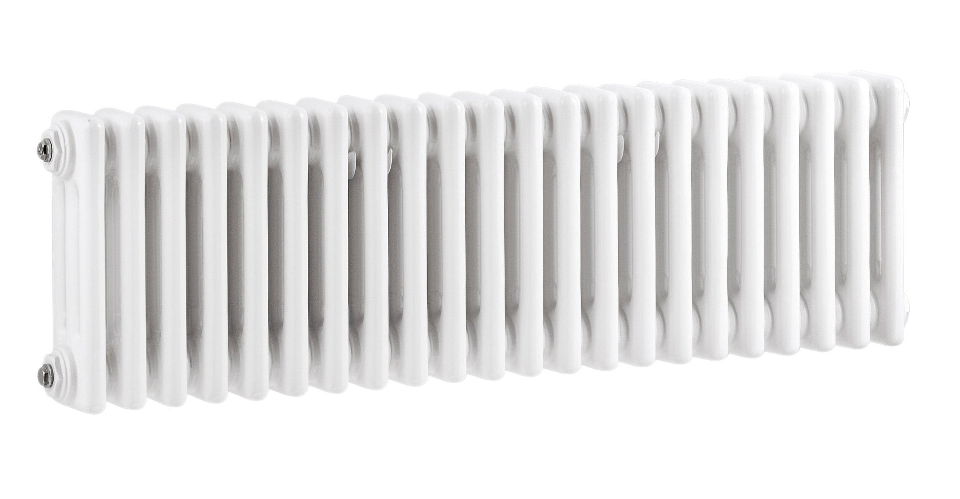 Hudson Reed Colosseum Triple Column Trad Radiator Contemp White Steel 300x999x100mm - JJ Building Materials