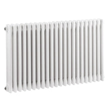 Hudson Reed Colosseum Triple Column Trad Radiator Contemp White Steel 600x999x100mm - JJ Building Materials