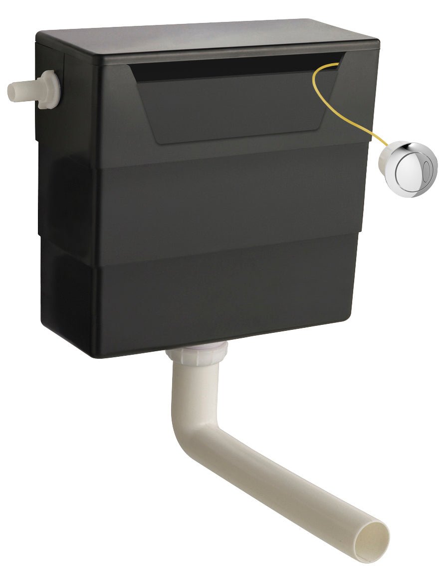 Hudson Reed Concealed Cisterns And Frames Dual Flush Concealed Cistern Contemp Chrome Polyethylene 334x303x136mm - JJ Building Materials