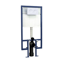 Hudson Reed Concealed Cisterns And Frames Dual Flush Concealed Cistern Frame Round Plate Contemp Matt White Stainless Steel 1136x520x204mm - JJ Building Materials