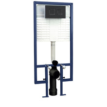 Hudson Reed Concealed Cisterns And Frames Dual Flush Concealed Cistern Frame Square Plate Contemp Matt Black Stainless Steel 1136x520x204mm - JJ Building Materials