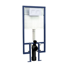 Hudson Reed Concealed Cisterns And Frames Dual Flush Concealed Cistern Frame Square Plate Contemp Matt White Stainless Steel 1136x520x204mm - JJ Building Materials
