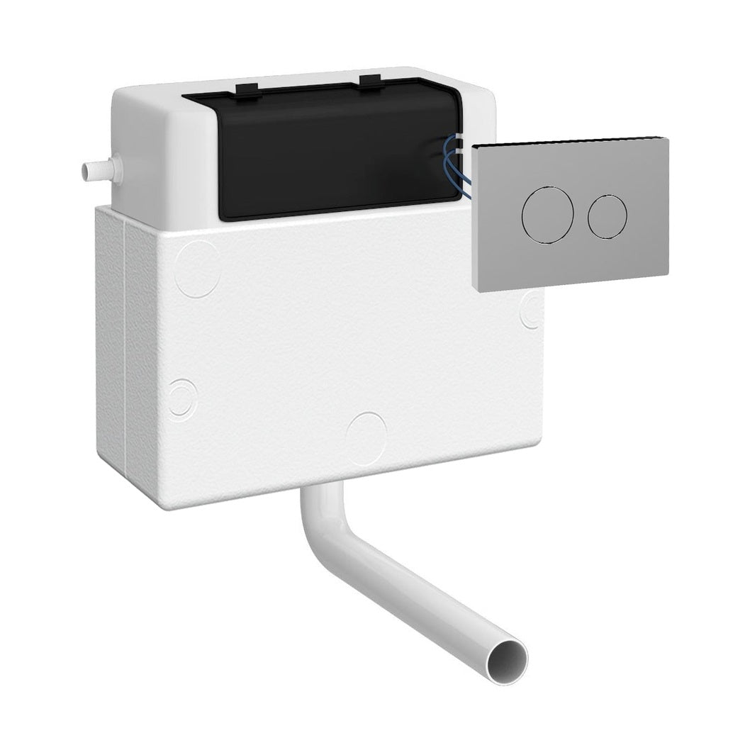 Hudson Reed Concealed Cisterns And Frames Pneumatic Dual Flush Universal Access Concealed Cistern Contemp Chrome Plastic 305x364x164mm - JJ Building Materials