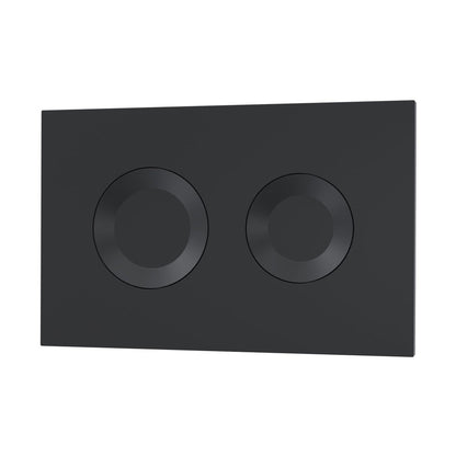 Hudson Reed Concealed Cisterns And Frames Round Dual Flush Push Button Black Contemp Stainless Steel 170x267x11mm - JJ Building Materials