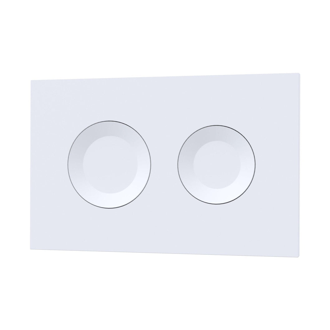 Hudson Reed Concealed Cisterns And Frames Round Dual Flush Push Button White Contemp Stainless Steel 170x267x11mm - JJ Building Materials