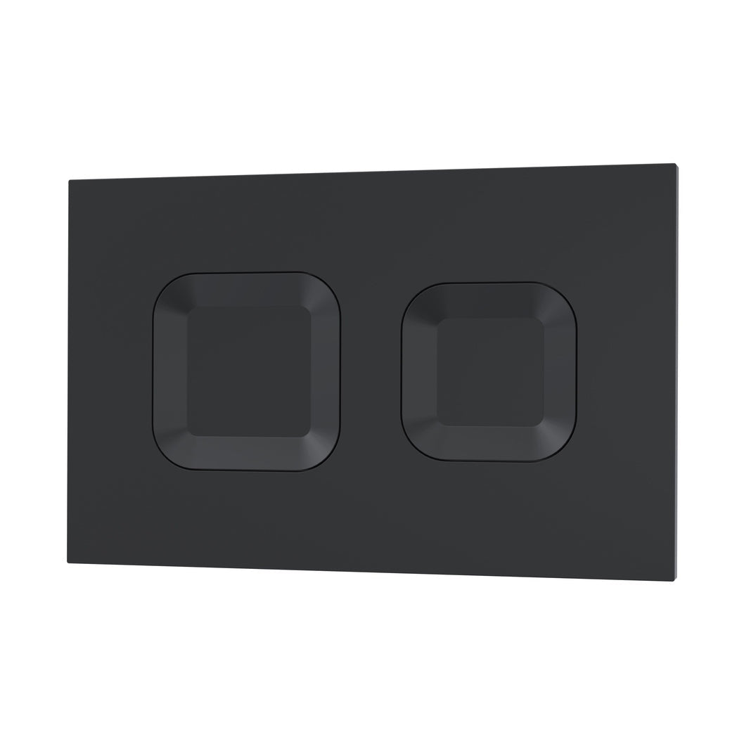Hudson Reed Concealed Cisterns And Frames Square Dual Flush Push Button Black Contemp Stainless Steel 170x267x11mm - JJ Building Materials