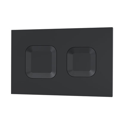 Hudson Reed Concealed Cisterns And Frames Square Dual Flush Push Button Black Contemp Stainless Steel 170x267x11mm - JJ Building Materials