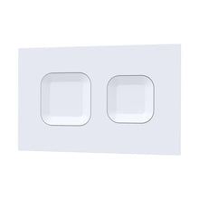 Hudson Reed Concealed Cisterns And Frames Square Dual Flush Push Button White Contemp Stainless Steel 170x267x11mm - JJ Building Materials