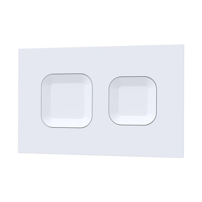Hudson Reed Concealed Cisterns And Frames Square Dual Flush Push Button White Contemp Stainless Steel 170x267x11mm - JJ Building Materials