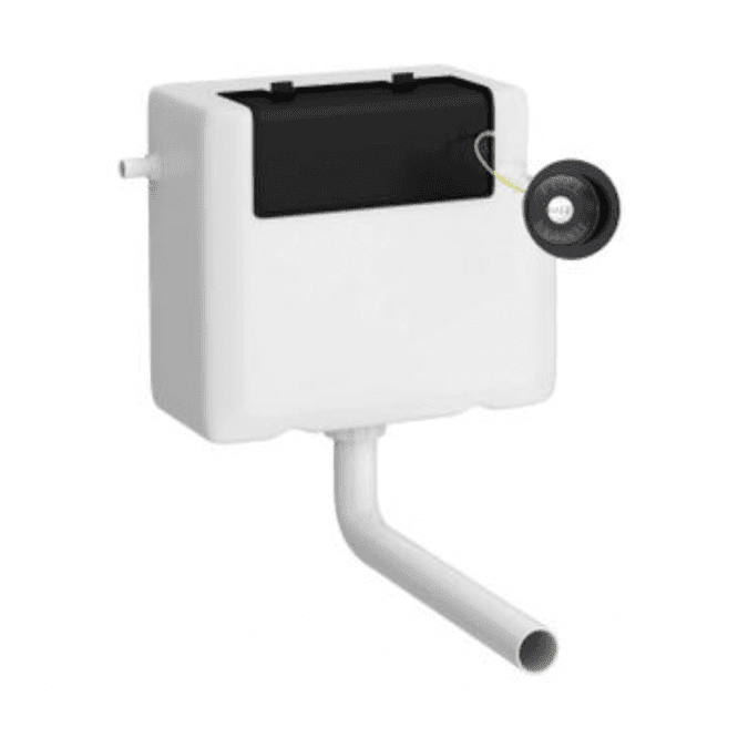 Hudson Reed Concealed Cisterns And Frames Universal Access Cistern & Black Trad Flush Plate Matt Black Polyethylene 296x340x142mm - XTY8T02 - JJ Building Materials