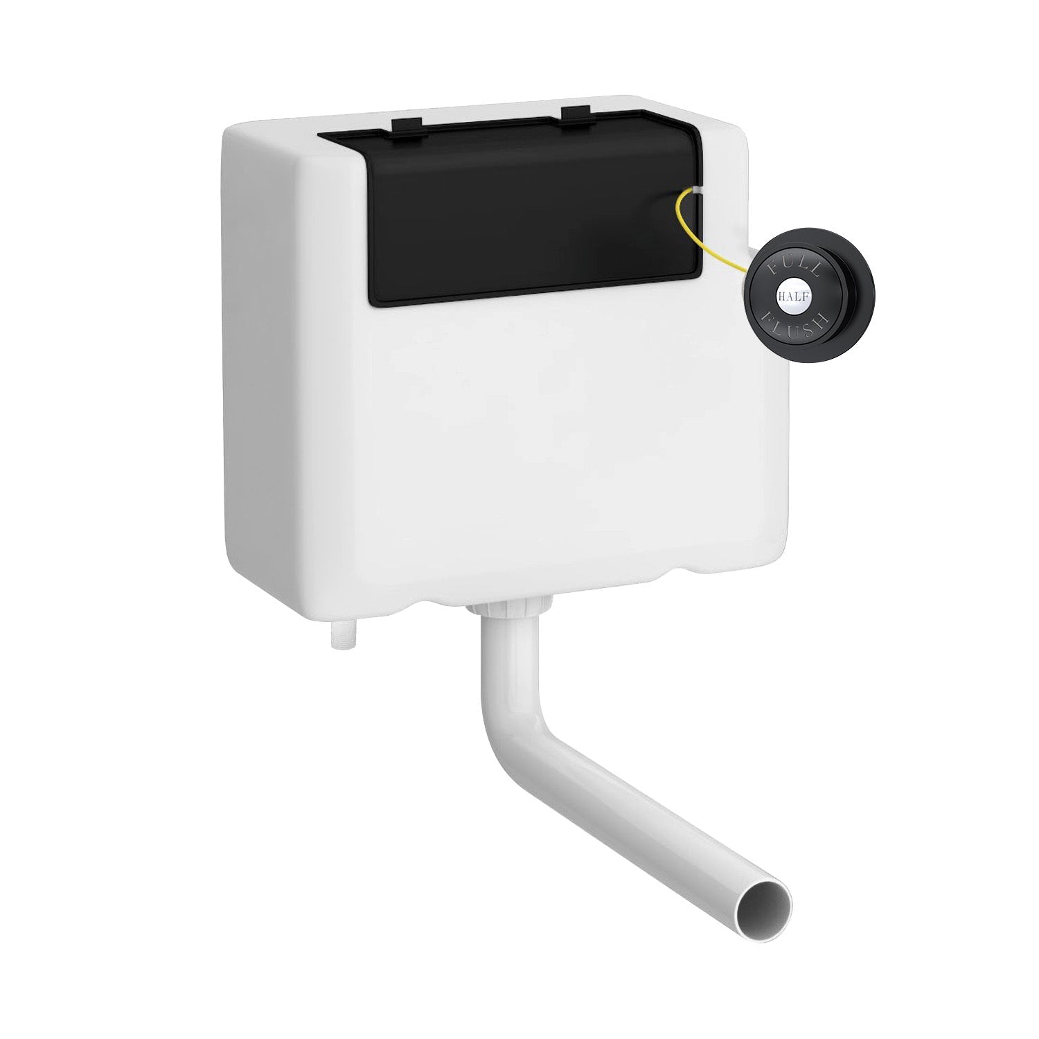 Hudson Reed Concealed Cisterns And Frames Universal Access Cistern & Black Trad Flush Plate Matt Black Polyethylene 296x340x142mm - XTY8T02B - JJ Building Materials