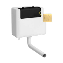 Hudson Reed Concealed Cisterns And Frames Universal Access Cistern & Brushed Brass Square Flush Plate Trad Polyethylene 296x340x142mm - JJ Building Materials