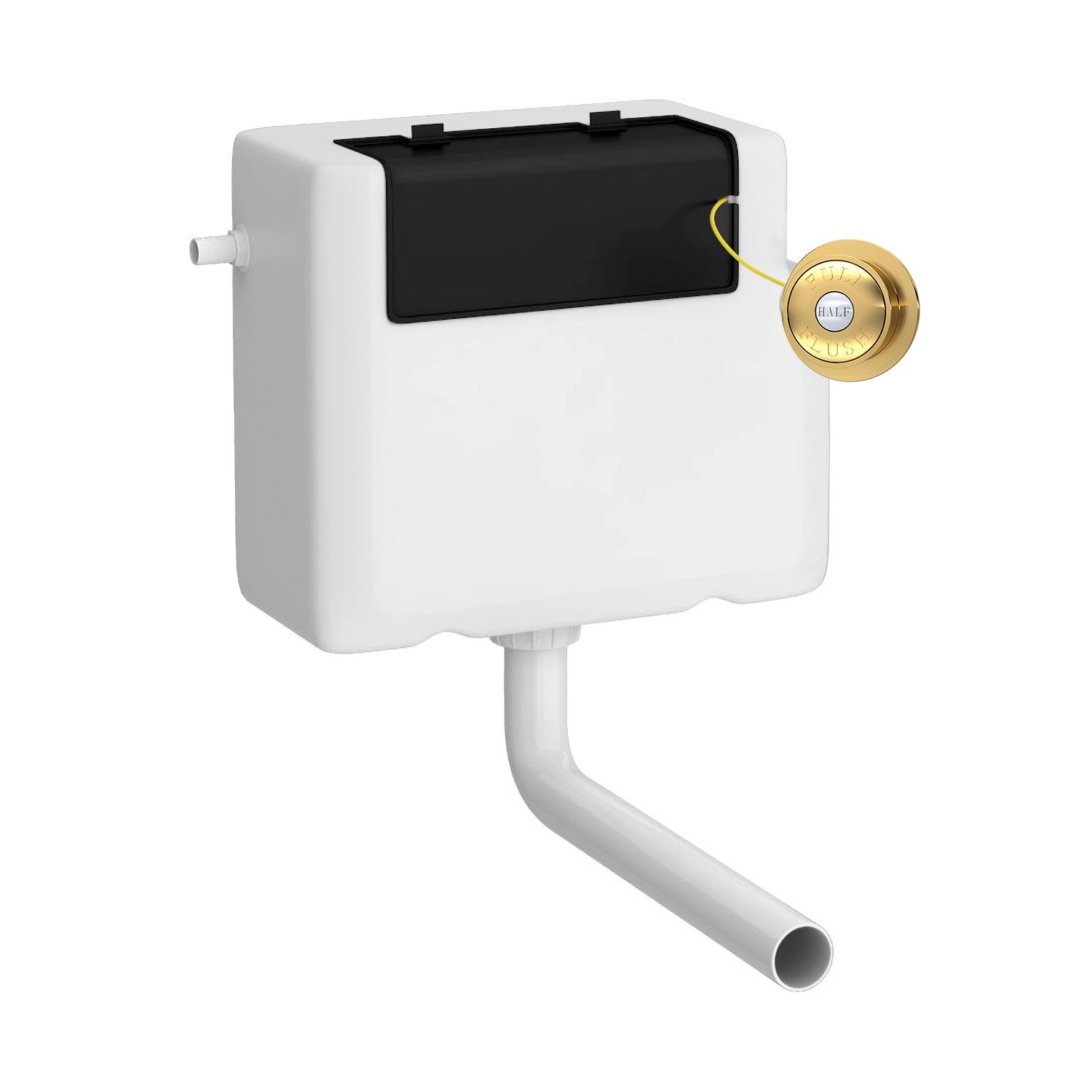 Hudson Reed Concealed Cisterns And Frames Universal Access Cistern & Brushed Brass Trad Flush Plate Polyethylene 296x340x142mm - XTY8T03 - JJ Building Materials