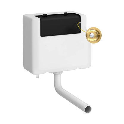 Hudson Reed Concealed Cisterns And Frames Universal Access Cistern & Brushed Brass Trad Flush Plate Polyethylene 296x340x142mm - XTY8T03B - JJ Building Materials