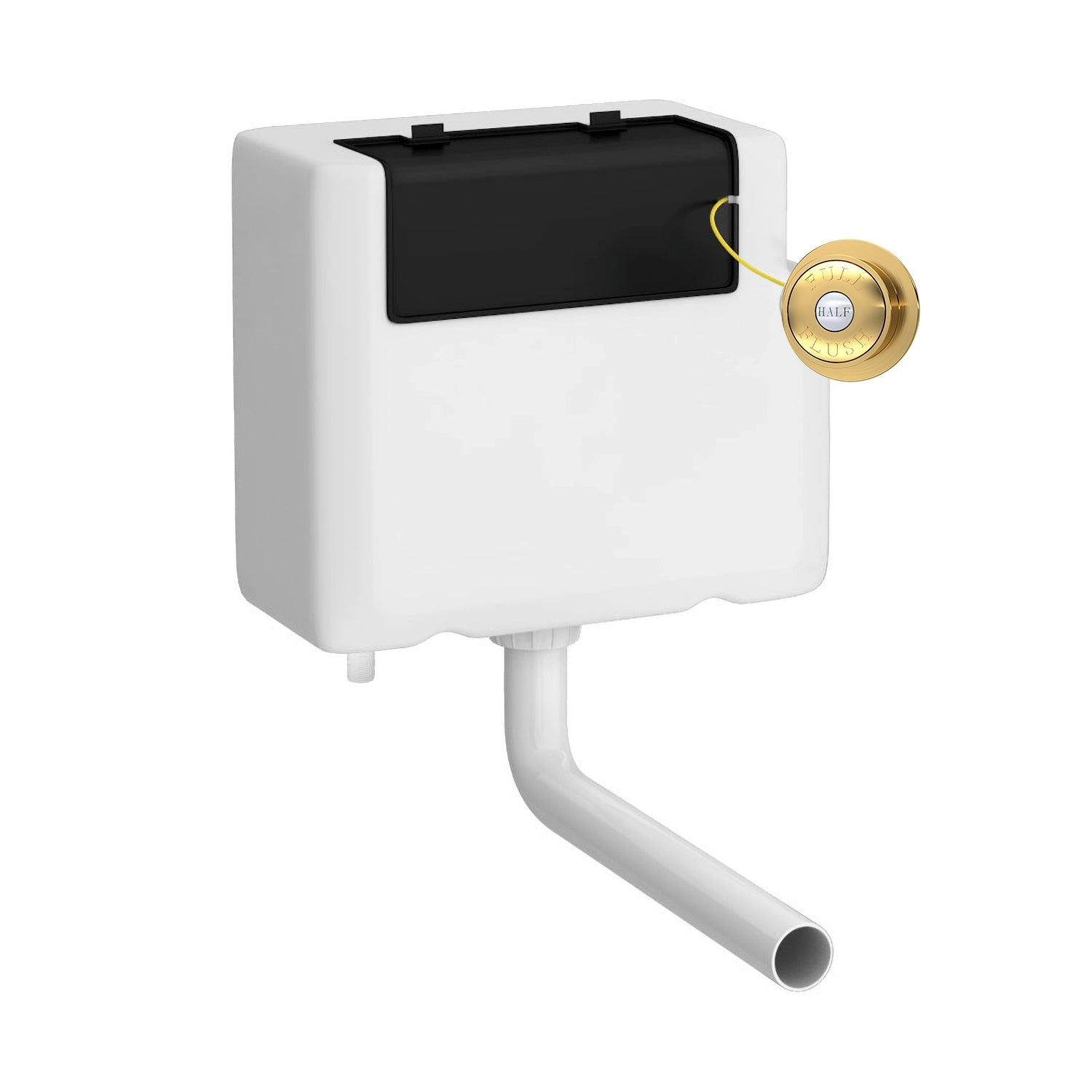 Hudson Reed Concealed Cisterns And Frames Universal Access Cistern & Brushed Brass Trad Flush Plate Polyethylene 296x340x142mm - XTY8T03B - JJ Building Materials