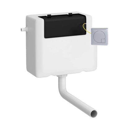 Hudson Reed Concealed Cisterns And Frames Universal Access Cistern & Chrome Square Flush Plate Contemp Polyethylene 296x340x142mm - XTY8M01 - JJ Building Materials