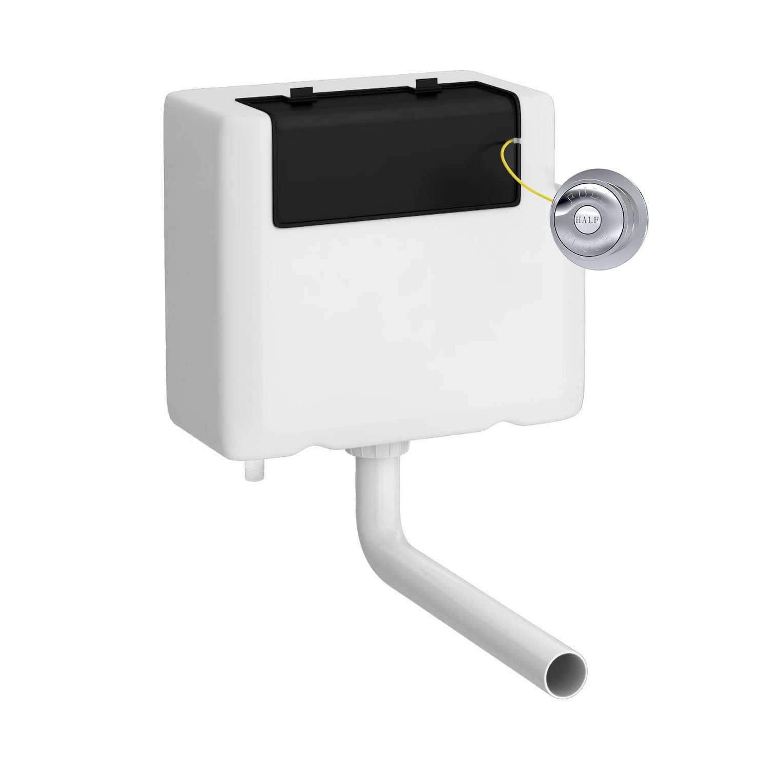 Hudson Reed Concealed Cisterns And Frames Universal Access Cistern & Chrome Trad Flush Plate Polyethylene 296x340x142mm - XTY8T01B - JJ Building Materials