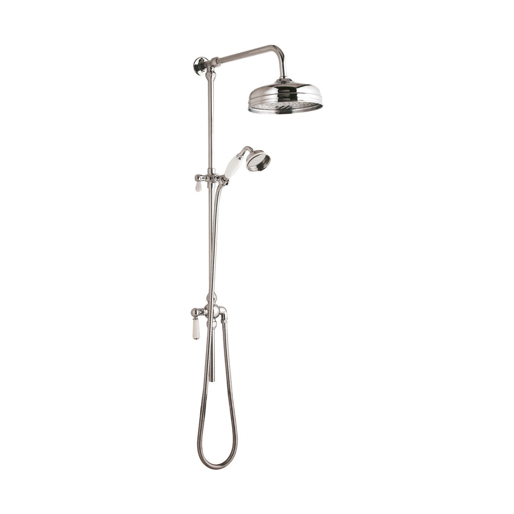 Hudson Reed Concealed Valves Sets Rigid Riser Kit Trad Chrome Brass 1260x190x670mm - JJ Building Materials