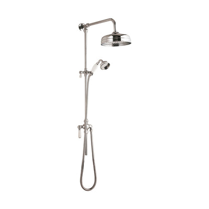 Hudson Reed Concealed Valves Sets Rigid Riser Kit Trad Chrome Brass 1260x190x670mm - JJ Building Materials
