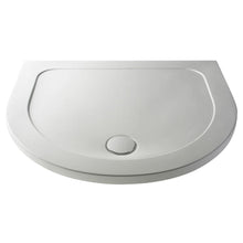 Hudson Reed D Shape Trays D Shape Shower Tray 1050mm Contemp White Acrylic Capped Abs Caco3 And Pu - JJ Building Materials