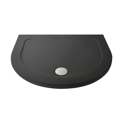 Hudson Reed D Shape Trays D Shaped Shower Tray Contemp Grey Slate Acrylic Capped Abs Caco3 And Pu - JJ Building Materials