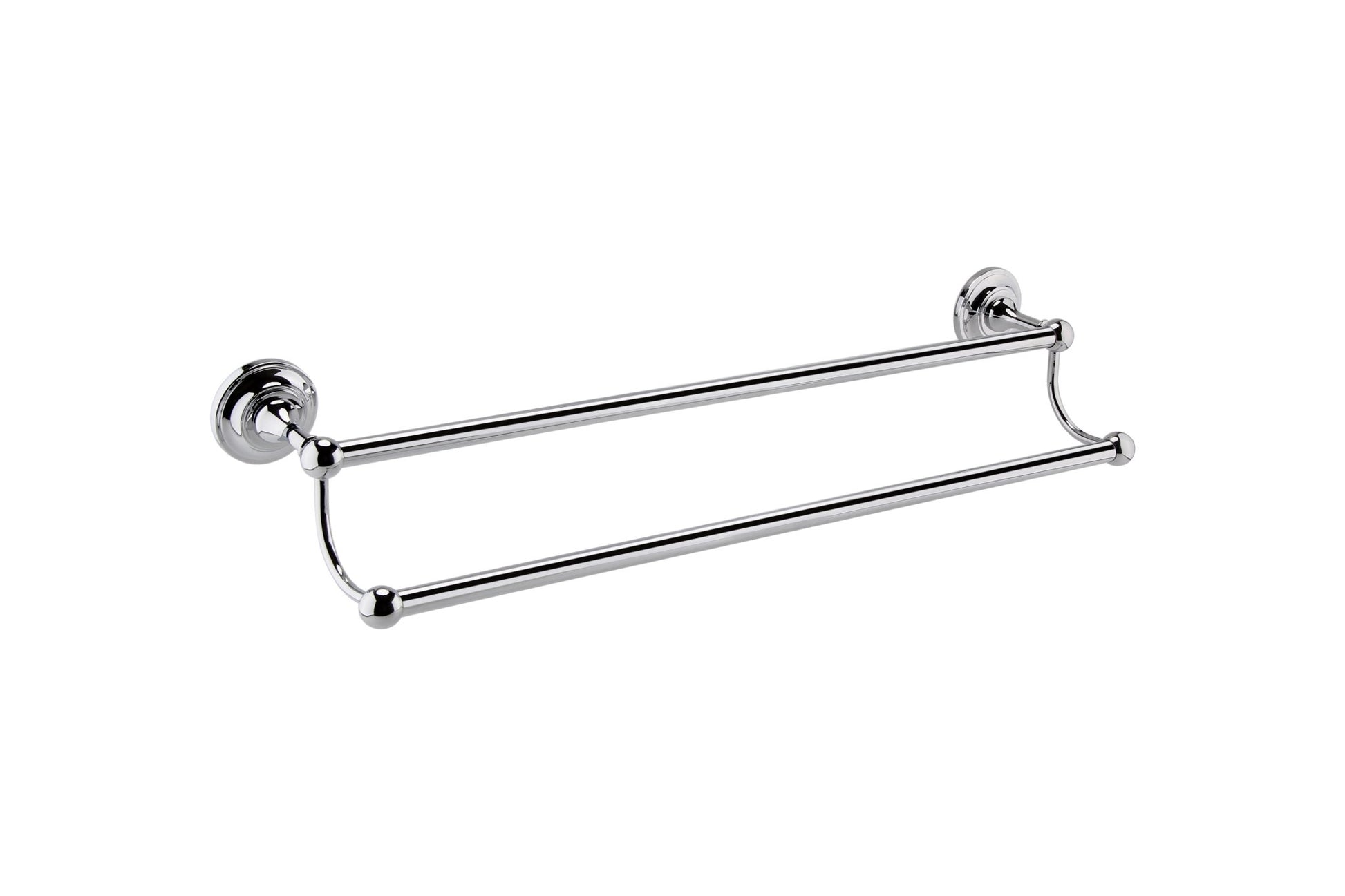 Hudson Reed Double Towel Rail Trad Chrome Brass 105x660x170mm - JJ Building Materials