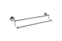 Hudson Reed Double Towel Rail Trad Chrome Brass 105x660x170mm - JJ Building Materials
