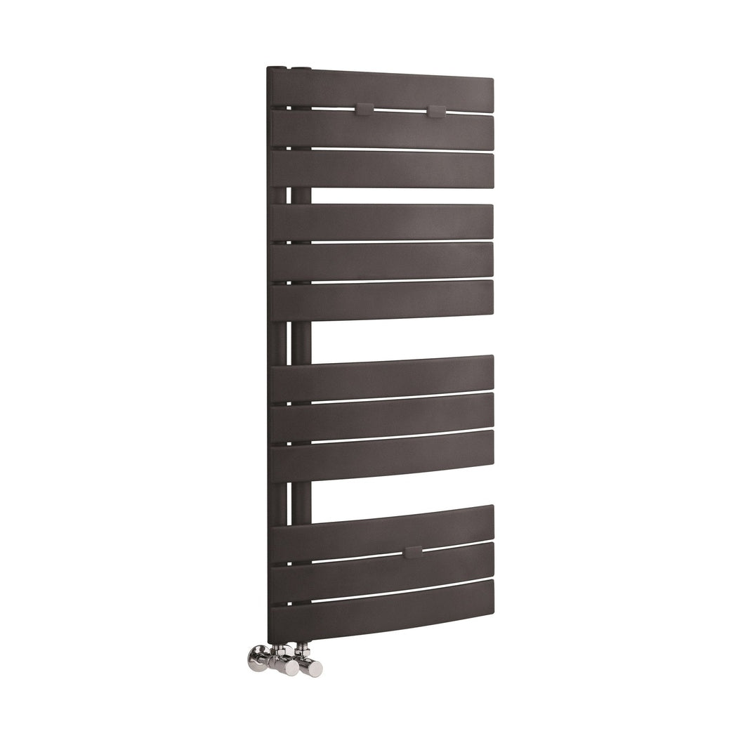 Hudson Reed Elgin Heated Towel Rail Contemp Anthracite Steel 1080x550x85mm - JJ Building Materials