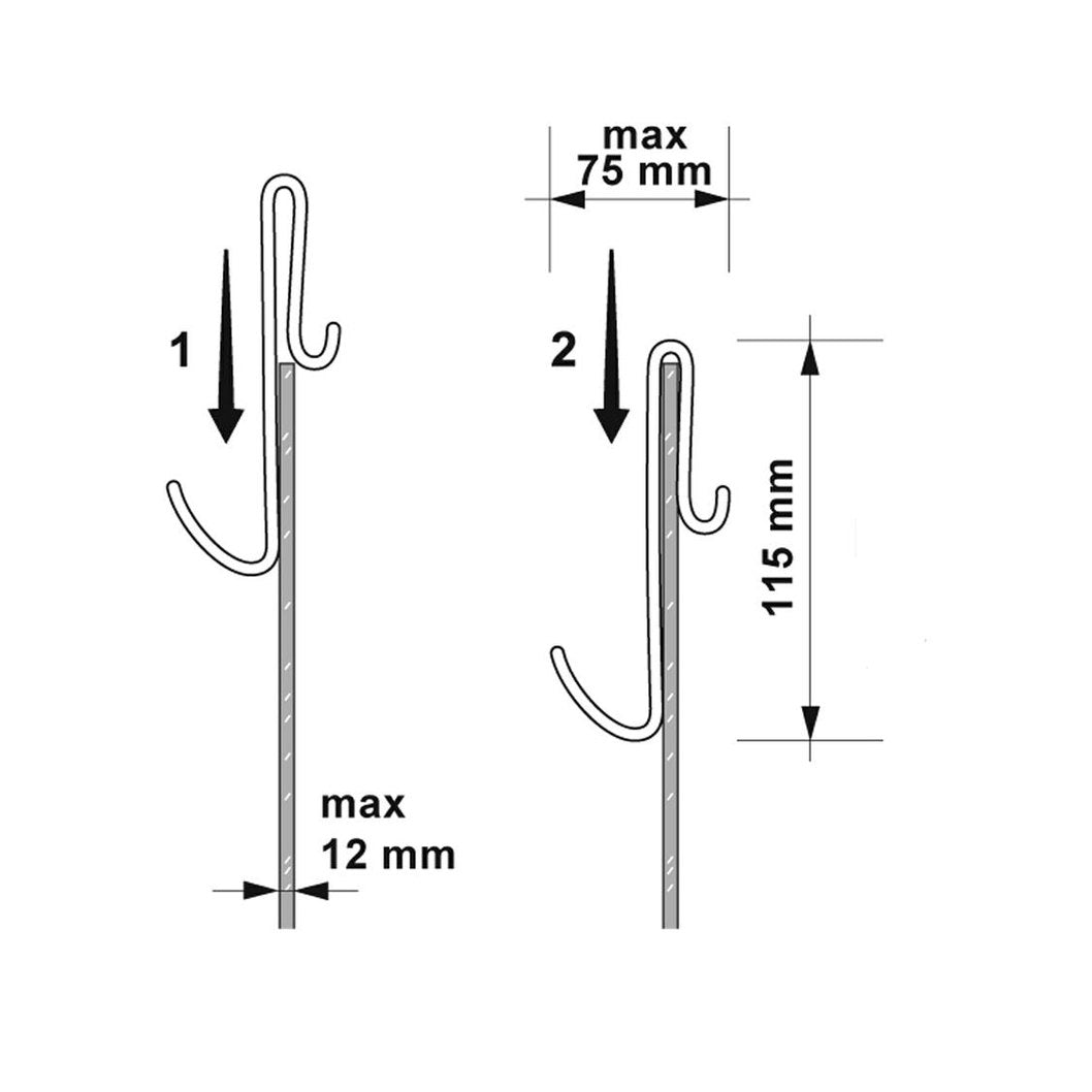 Hudson Reed Enclosure Accessories Enclosure Hook For Frameless Enclosures Contemp Chrome Plastic - JJ Building Materials