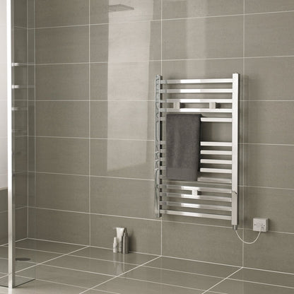Hudson Reed Eton Electric Radiator Contemp Chrome Steel 690x500x30mm - JJ Building Materials