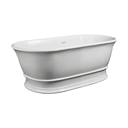 Hudson Reed Farringdon Freestanding Bath Trad White Cian Solid Surface - JJ Building Materials
