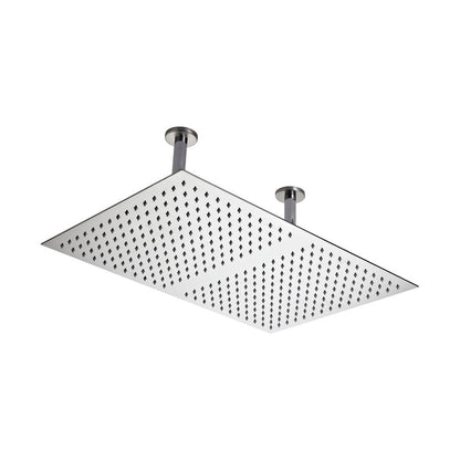 Hudson Reed Fixed Heads Ceiling-mounted Fixed Head Contemp Chrome Stainless Steel 220x400x600mm - JJ Building Materials